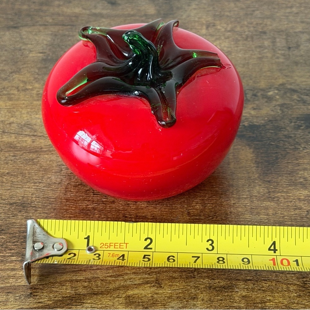 Vintage Italian Art Glass Tomato Paperweight - Picture 10 of 10
